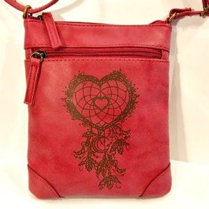 *CROSSBODY BAG W/ HEART SHAPE DREAM CATCHER DESIGN